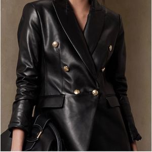NWT Rachel Zoe Black Faux Leather Blazer